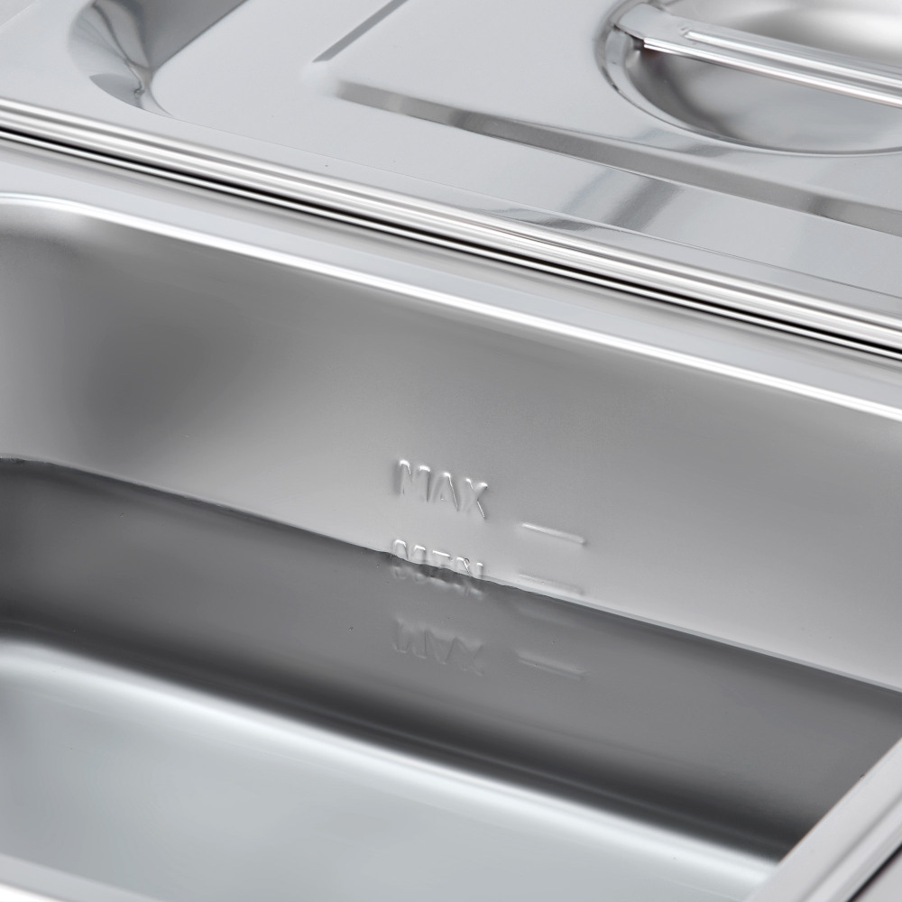 1500W Commercial Electric Steam Table Food Warmer, Stainless Steel 9-Pan Countertop Buffet Bain Marie with Glass Cover & Ladles for Catering