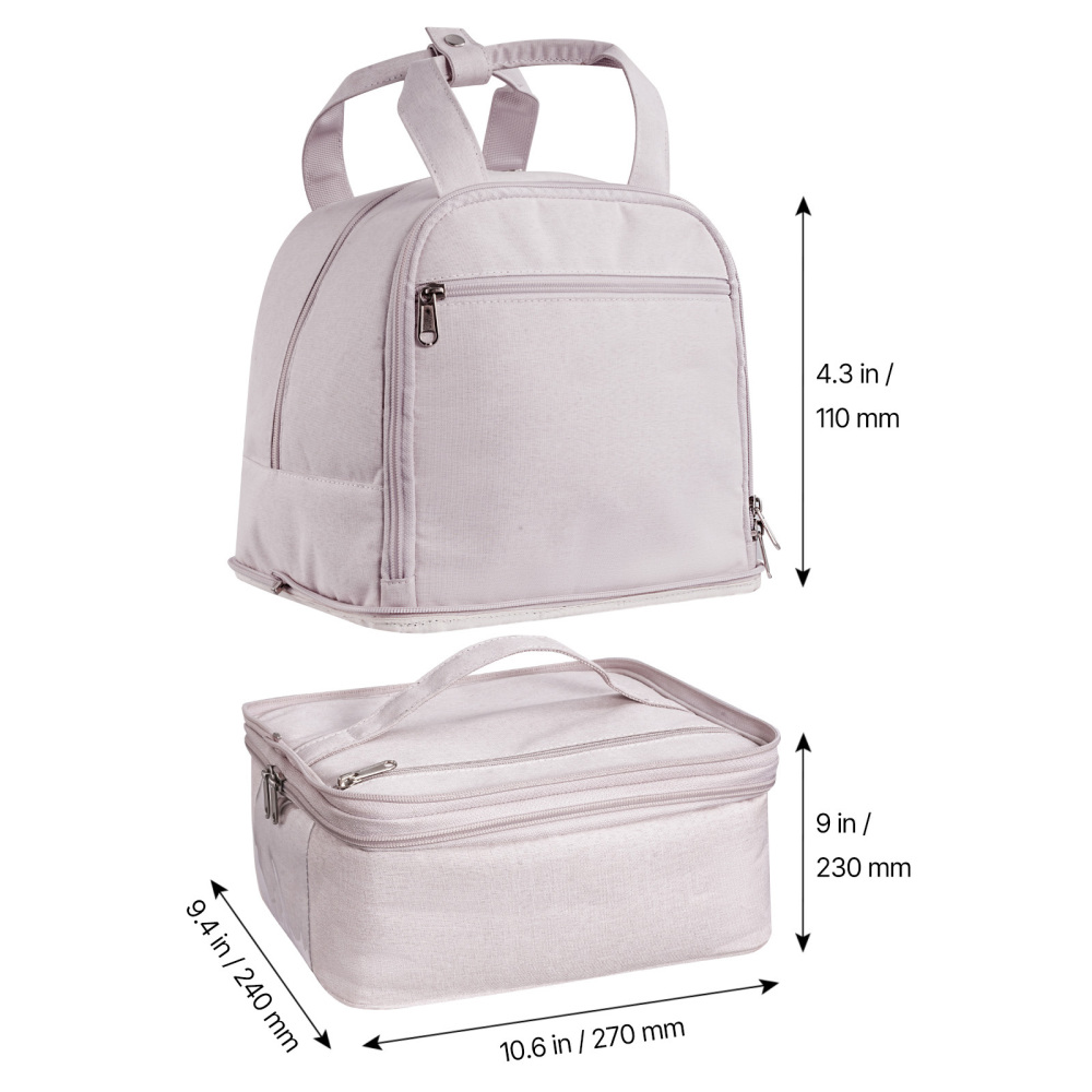 Light Pink Insulated Breast Pump Backpack & Cooler Bag with Ice Packs – Portable Nursing Travel Organizer for Work & Daycare