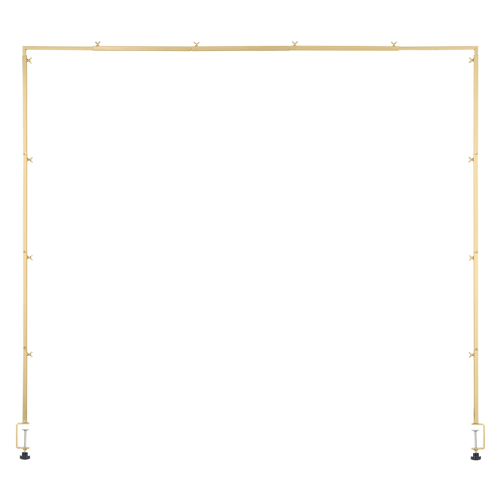Adjustable Gold Table Balloon Arch Stand with C-Clamp - Heavy Duty Over The Table Rod Frame for Wedding & Party Decor
