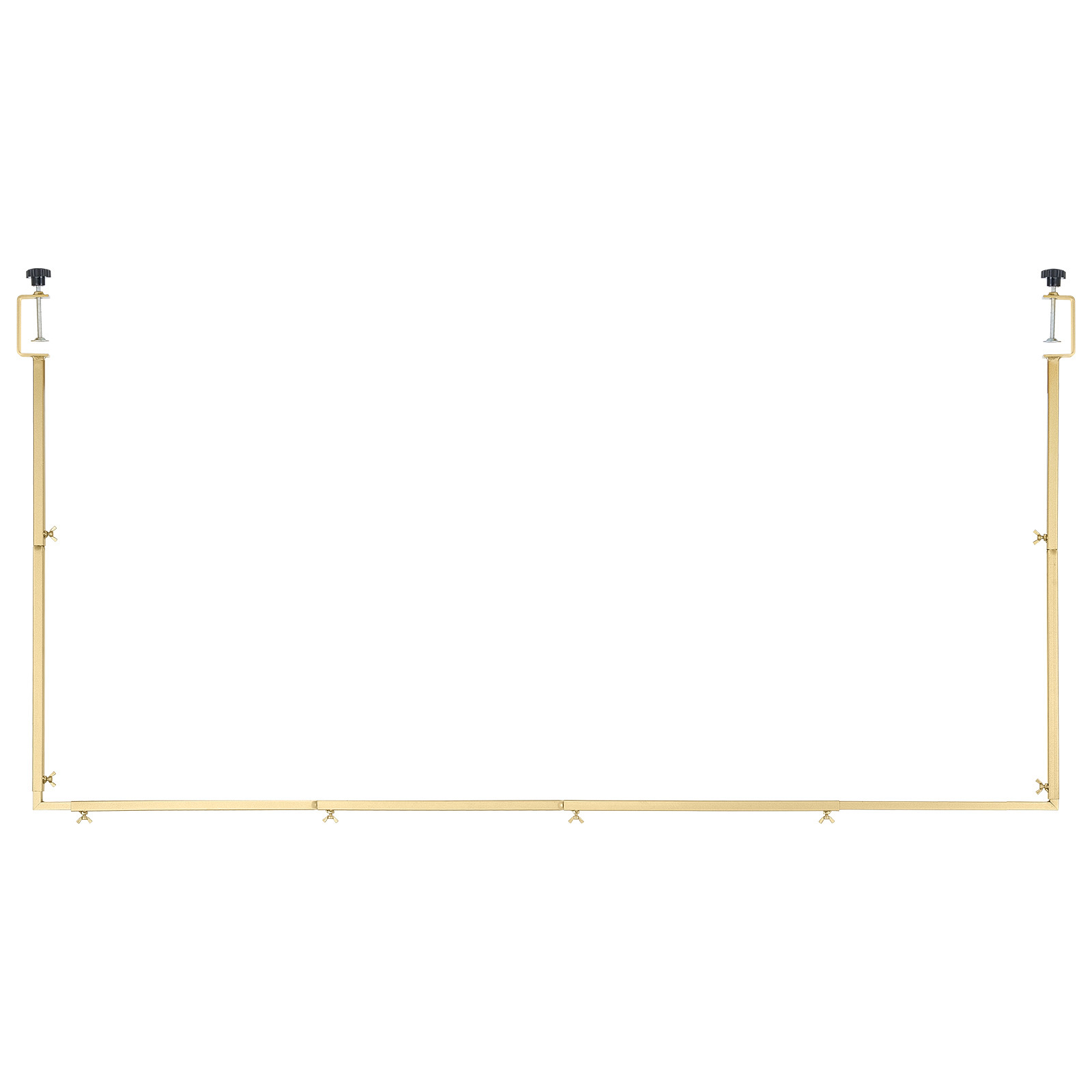 Adjustable Gold Table Balloon Arch Stand with C-Clamp - Heavy Duty Over The Table Rod Frame for Wedding & Party Decor