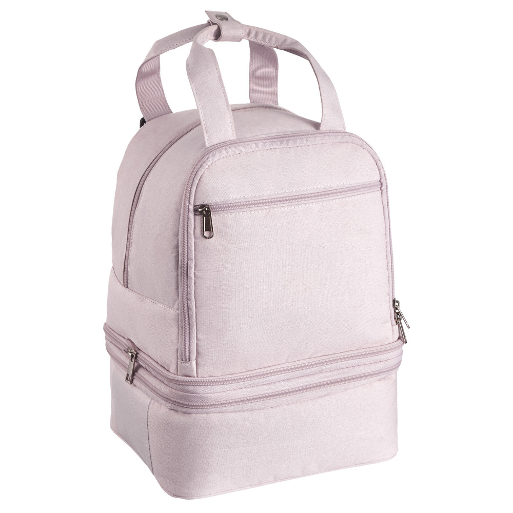 Light Pink Insulated Breast Pump Backpack & Cooler Bag with Ice Packs – Portable Nursing Travel Organizer for Work & Daycare