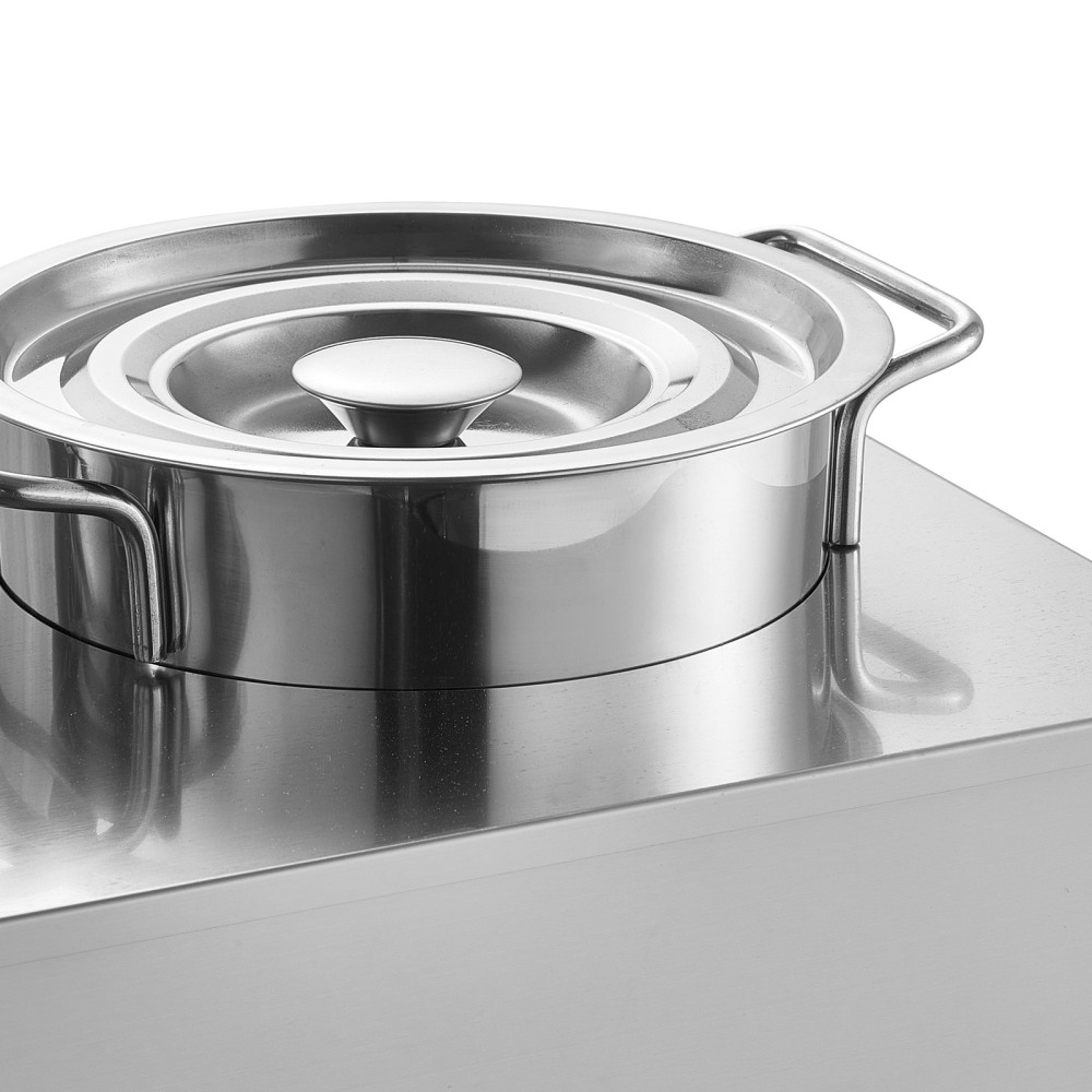 Commercial Stainless Steel Soup Warmer Station - Dual 6.34 Qt Electric Food Kettle with Adjustable Temperature Control