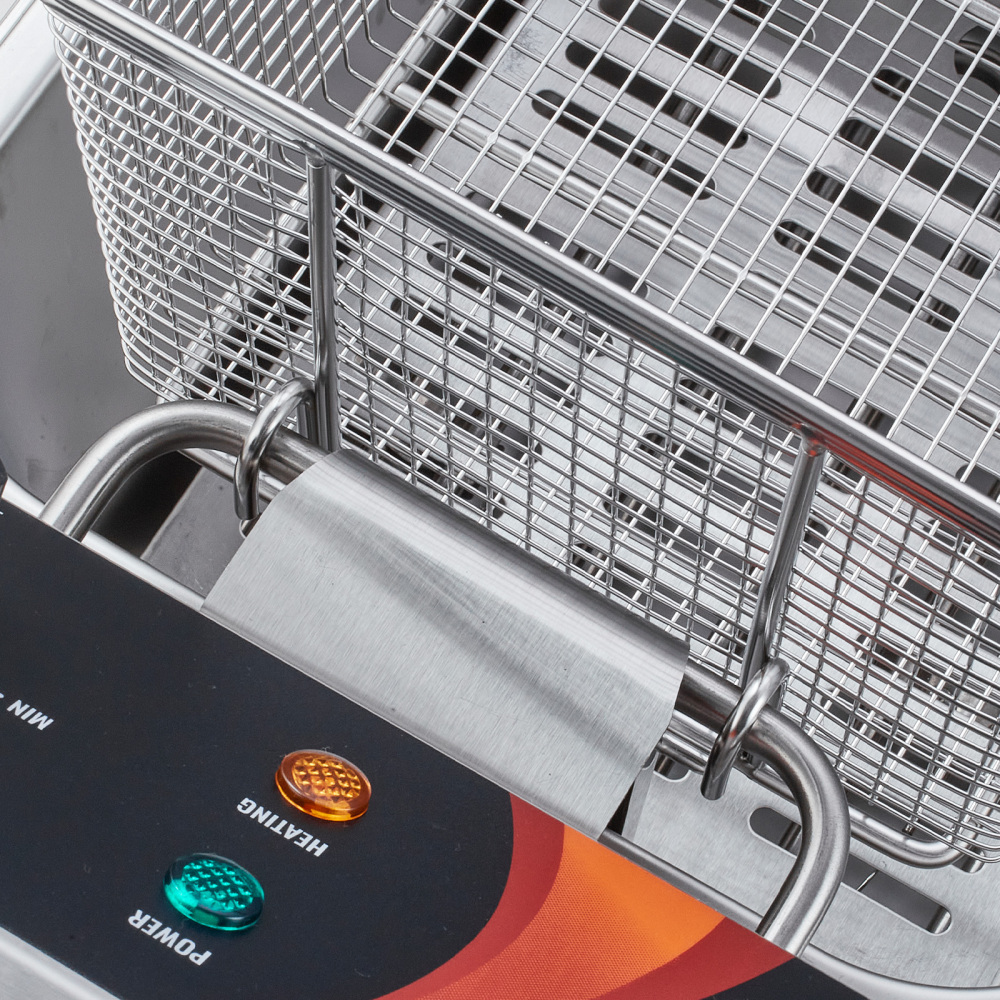 Commercial Electric Deep Fryer Countertop Stainless Steel 12Qt 1750W Heavy Duty Restaurant Kitchen Equipment