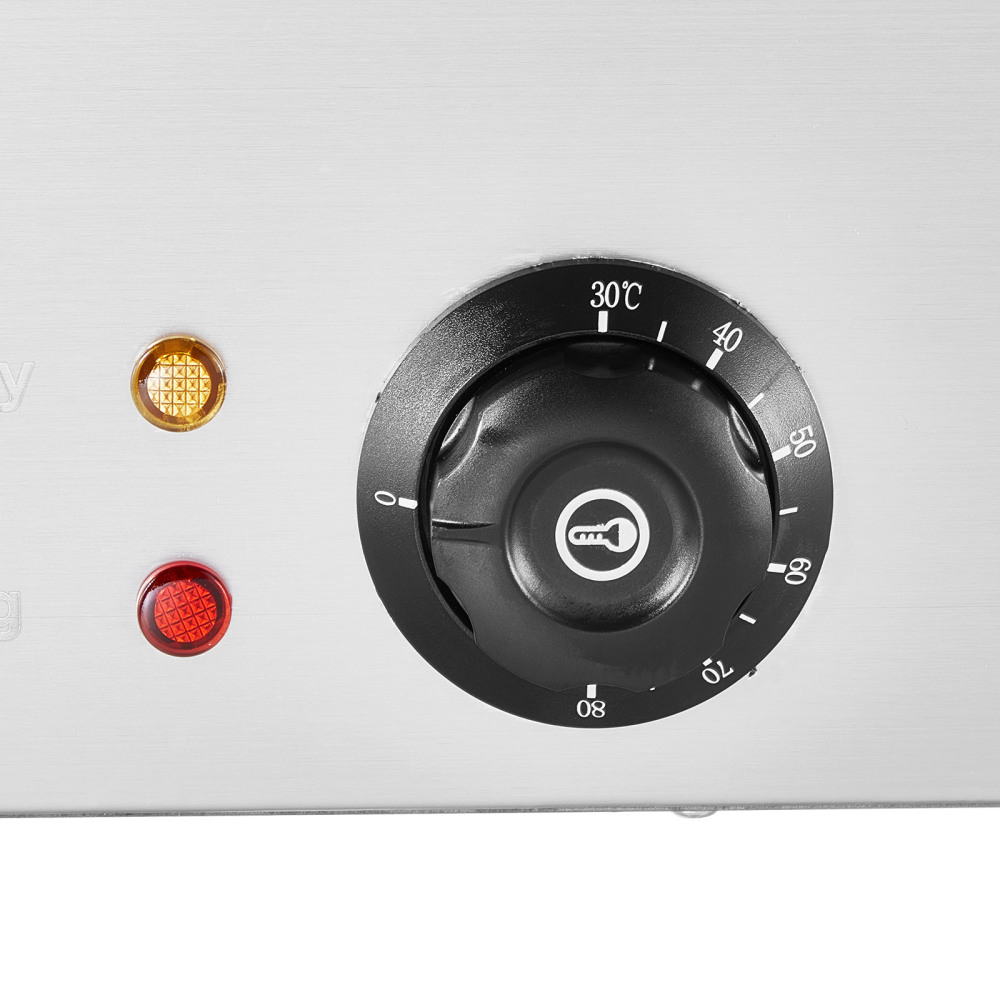 Commercial Stainless Steel Soup Warmer Station - Dual 6.34 Qt Electric Food Kettle with Adjustable Temperature Control