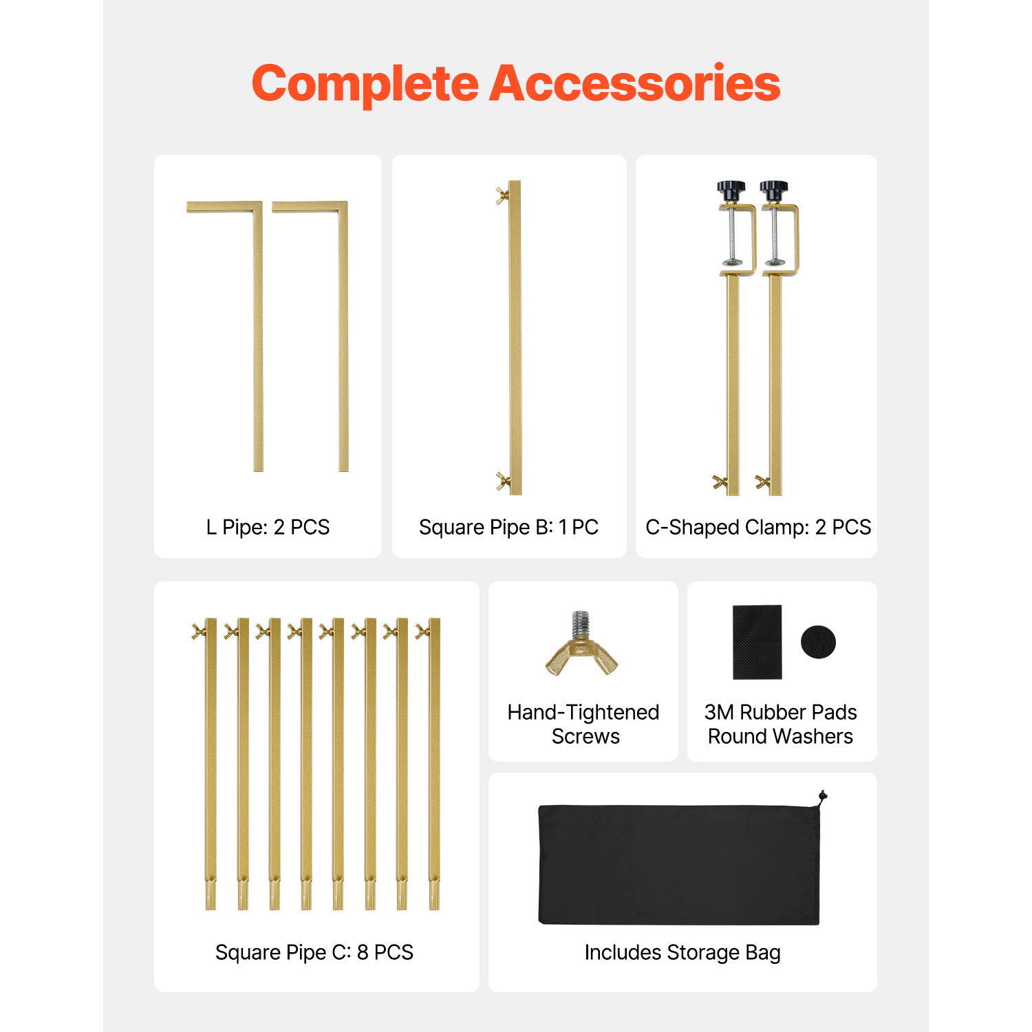 Adjustable Gold Table Balloon Arch Stand with C-Clamp - Heavy Duty Over The Table Rod Frame for Wedding & Party Decor