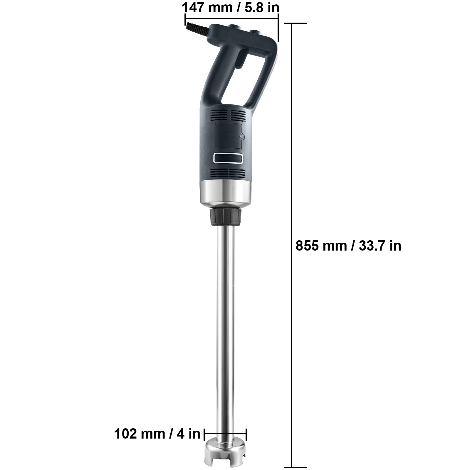 750W Heavy Duty Commercial Immersion Blender - Variable Speed Stainless Steel Hand Mixer with Detachable Blade for Soup, Smoothie & Puree