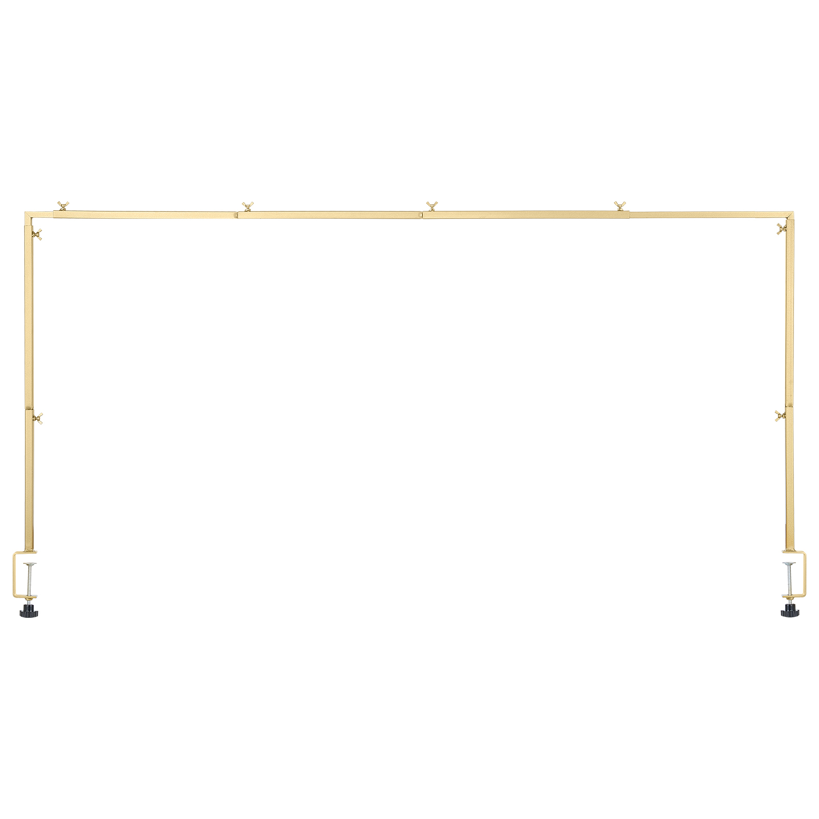 Adjustable Gold Table Balloon Arch Stand with C-Clamp - Heavy Duty Over The Table Rod Frame for Wedding & Party Decor