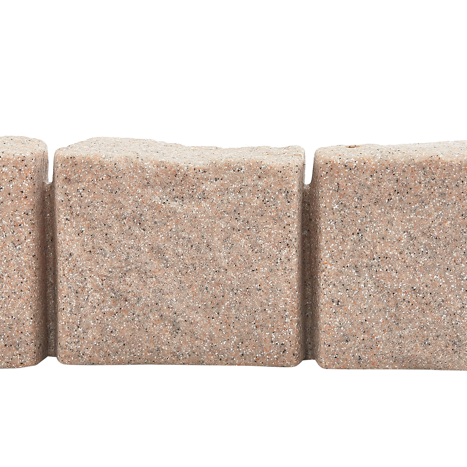 46.8" Brown Faux Stone Landscape Edging Kit - Realistic No-Dig Lawn Border with Anchors
