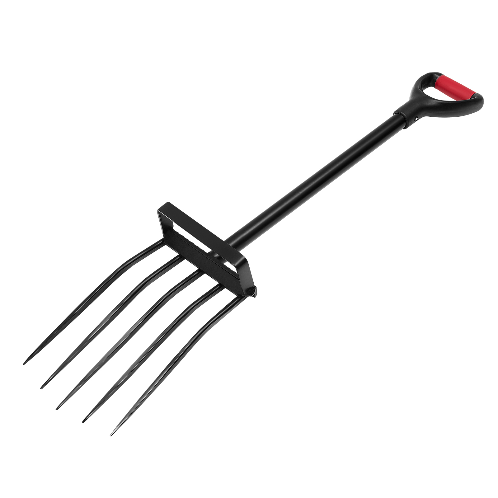 5 Tines Heavy Duty Garden Fork - 41 Inch Metal Handle Spading Pitchfork with Ergonomic Y Grip for Soil Aeration & Digging