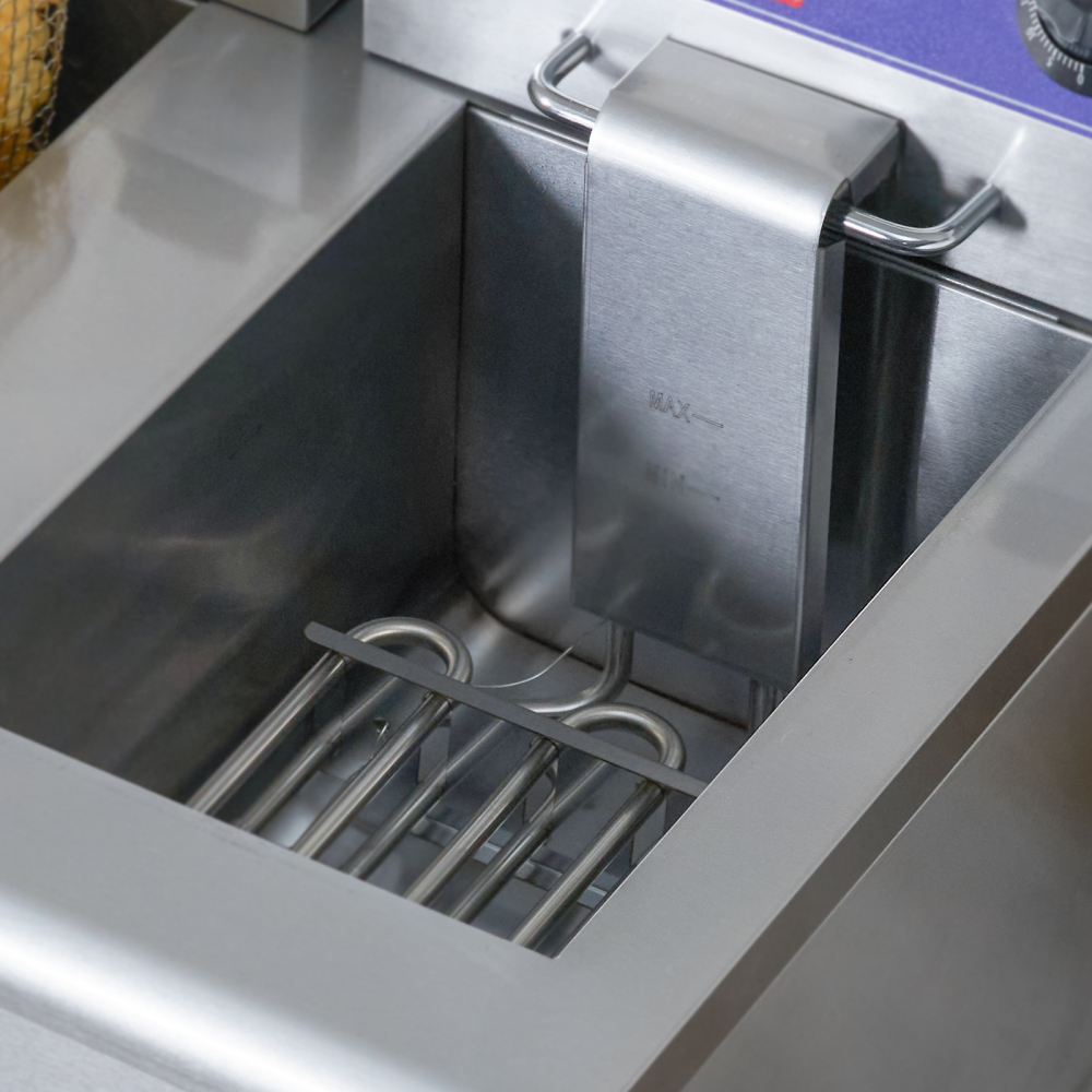 3000W Commercial Electric Deep Fryer with Dual Tanks, Stainless Steel Countertop French Fryer for Restaurant & Home Use