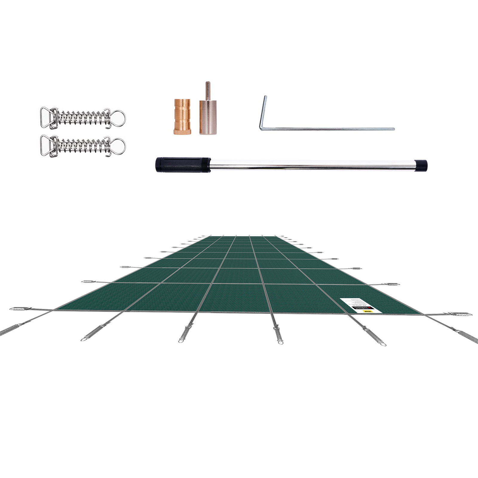 Premium Green Mesh Pool Safety Cover for 20x38 Ft Rectangle Inground Swimming Pools with Heavy-Duty Anchors & Installation Tools