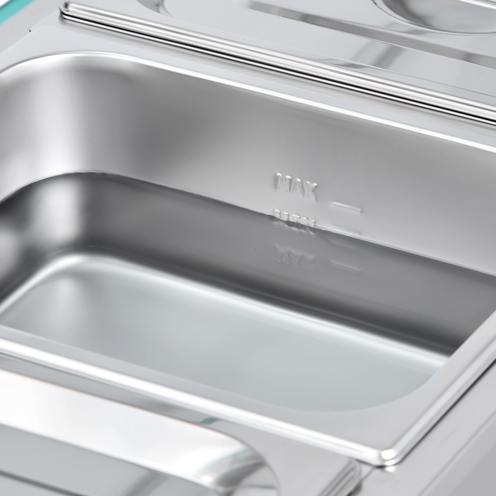 Commercial 10-Pan Electric Food Warmer, Stainless Steel Steam Table with Glass Shield & Adjustable Temperature for Buffet Catering