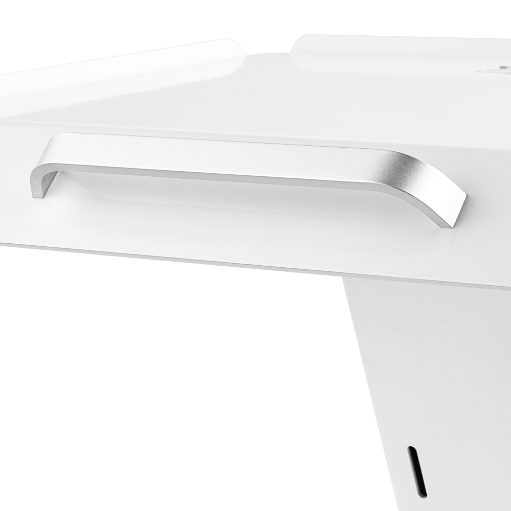 3-Tier Rolling Lab Cart with Power Outlet - Heavy Duty Stainless Steel Utility Trolley for Medical, Salon & Clinic Use