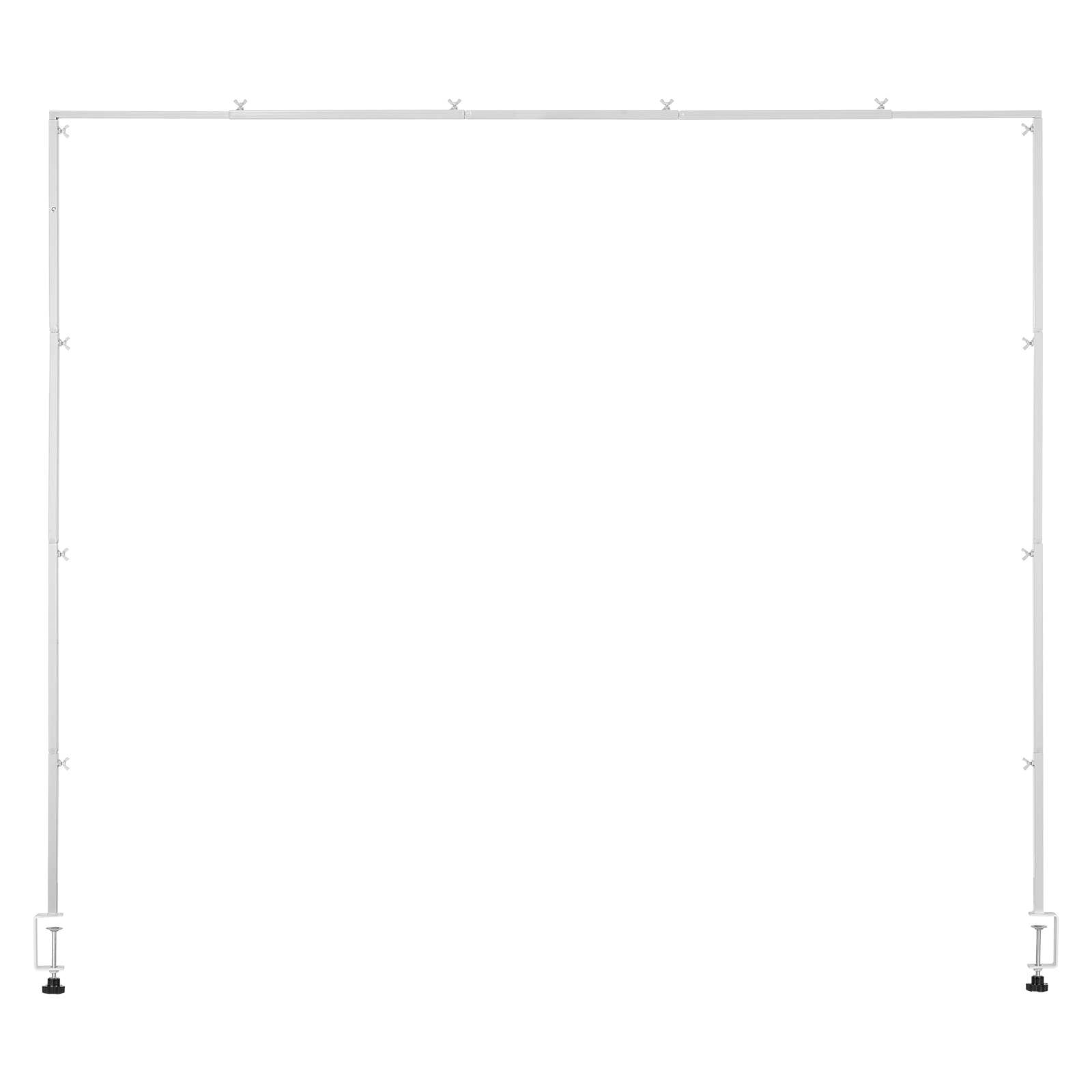 Adjustable Over The Table Rod Stand with Clamps - Heavy Duty Square Metal Frame for Balloon Arch & Party Decorations (28-98 in Length)