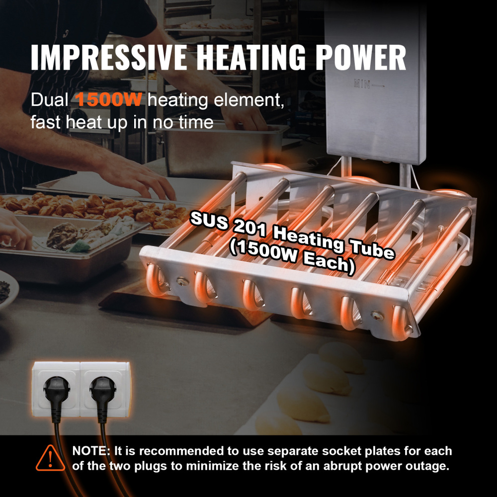 3000W Commercial Electric Deep Fryer with Dual Tanks, Stainless Steel Countertop French Fryer for Restaurant & Home Use