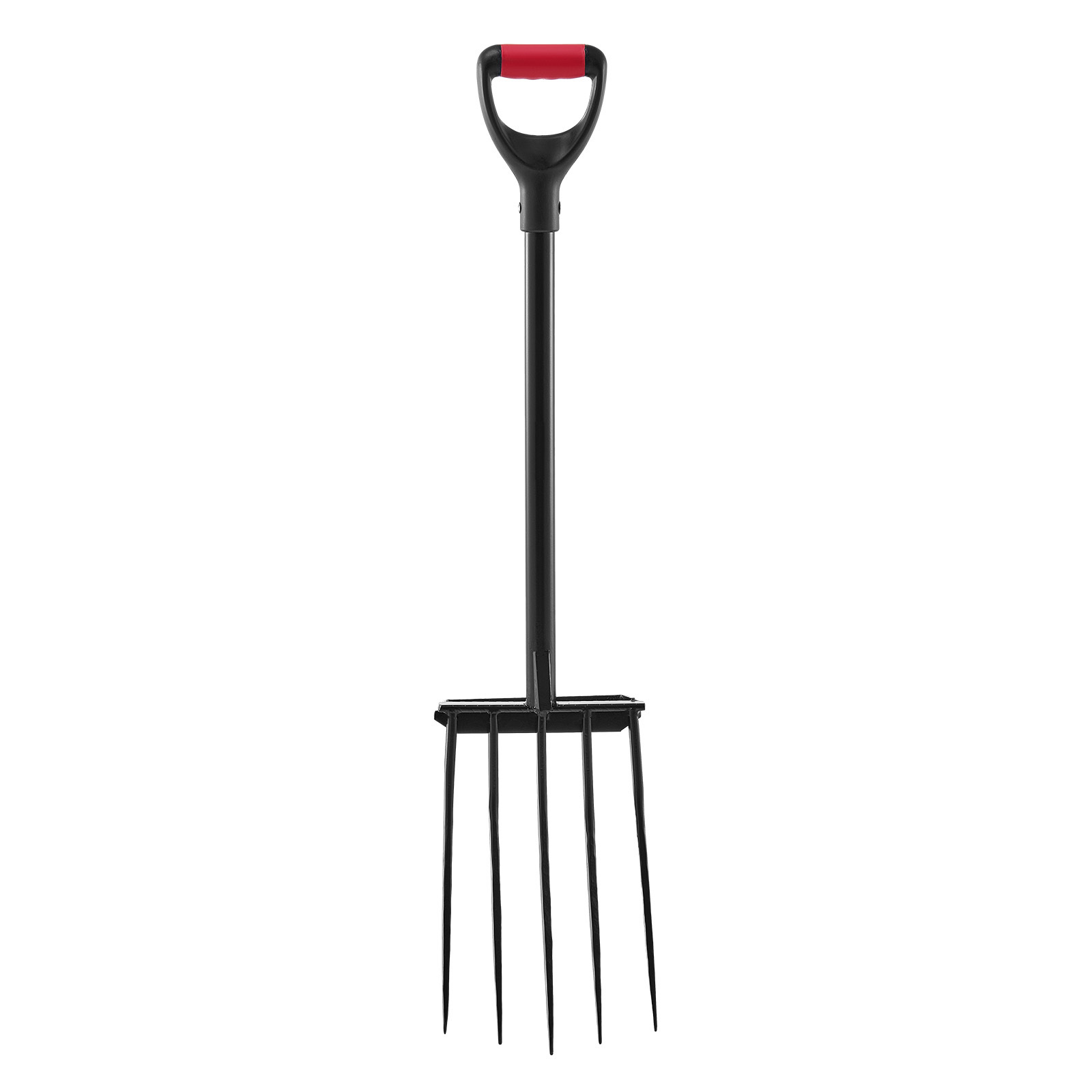 5 Tines Heavy Duty Garden Fork - 41 Inch Metal Handle Spading Pitchfork with Ergonomic Y Grip for Soil Aeration & Digging