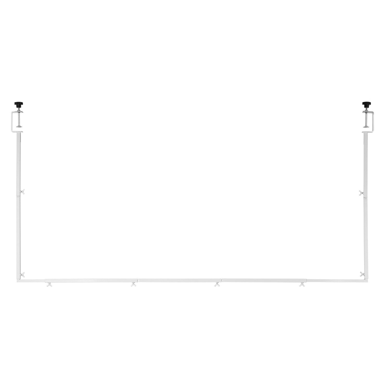 Adjustable Over The Table Rod Stand with Clamps - Heavy Duty Square Metal Frame for Balloon Arch & Party Decorations (28-98 in Length)