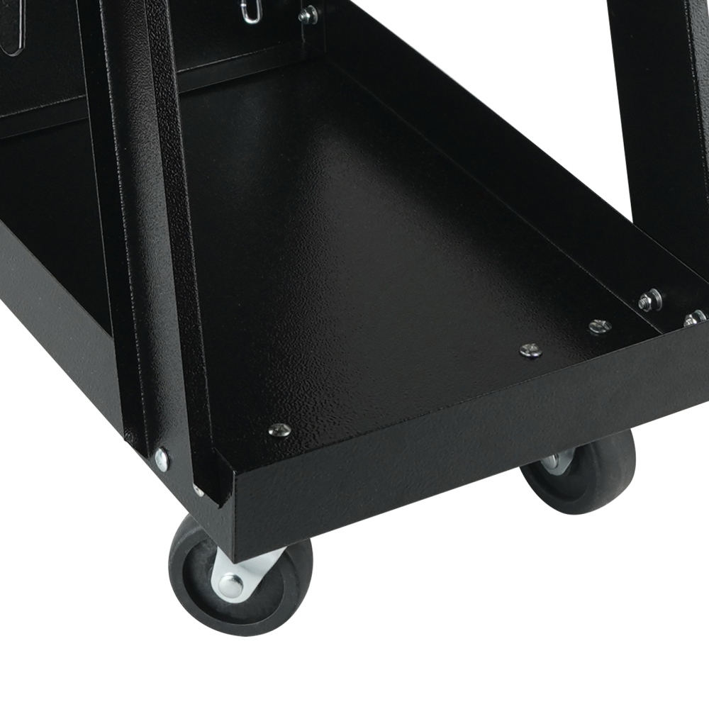 VEVOR Heavy Duty 3-Tier Welding Cart with Gas Cylinder Holder & Safety Chains - 400 Lbs Capacity Rolling MIG/TIG/Arc Welder Stand for Workshop Garage