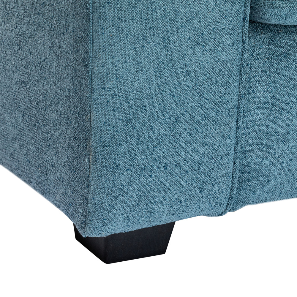 Modern 2-Seat Upholstered Sofa in Blue - Compact Loveseat for Apartment Living with Plush Cushions & Solid Wood Frame