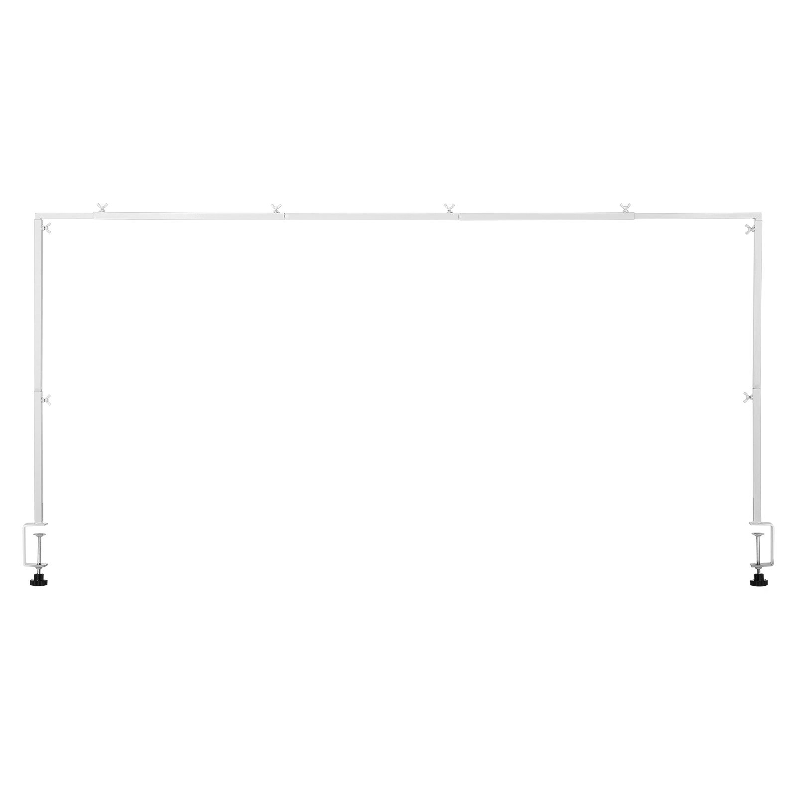 Adjustable Over The Table Rod Stand with Clamps - Heavy Duty Square Metal Frame for Balloon Arch & Party Decorations (28-98 in Length)