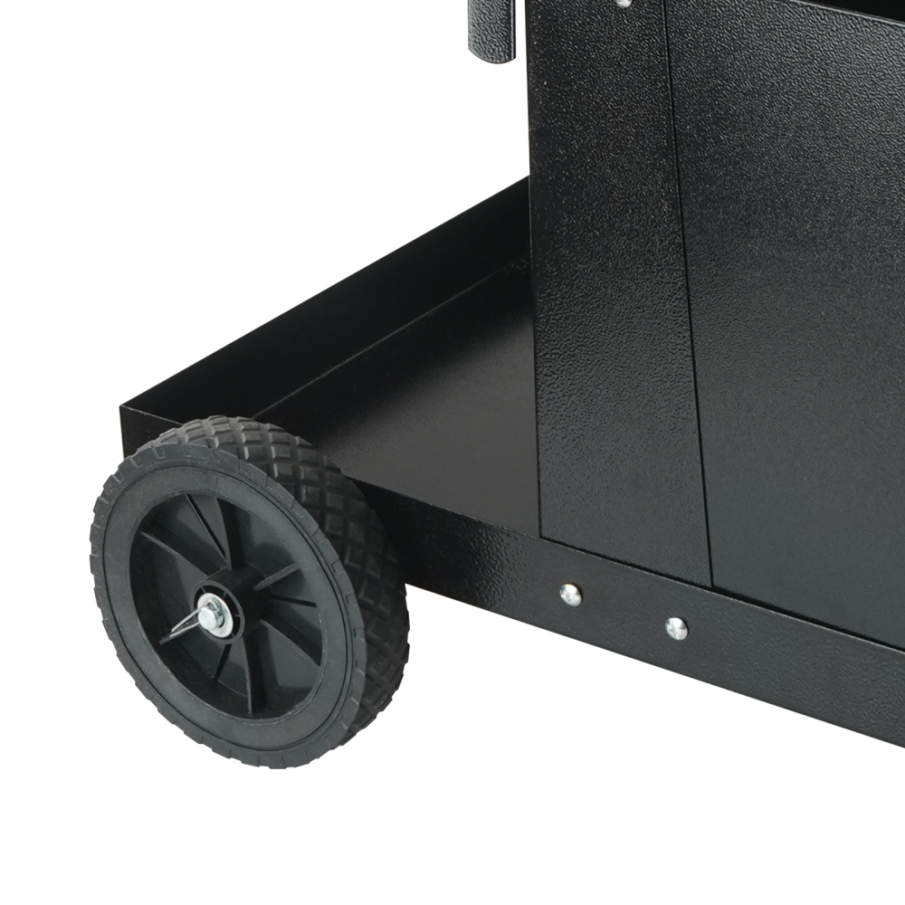 Heavy Duty Welding Cart with Lockable Storage Cabinet & Gas Cylinder Holder, Mobile Welder Stand for TIG/MIG/Plasma Cutter