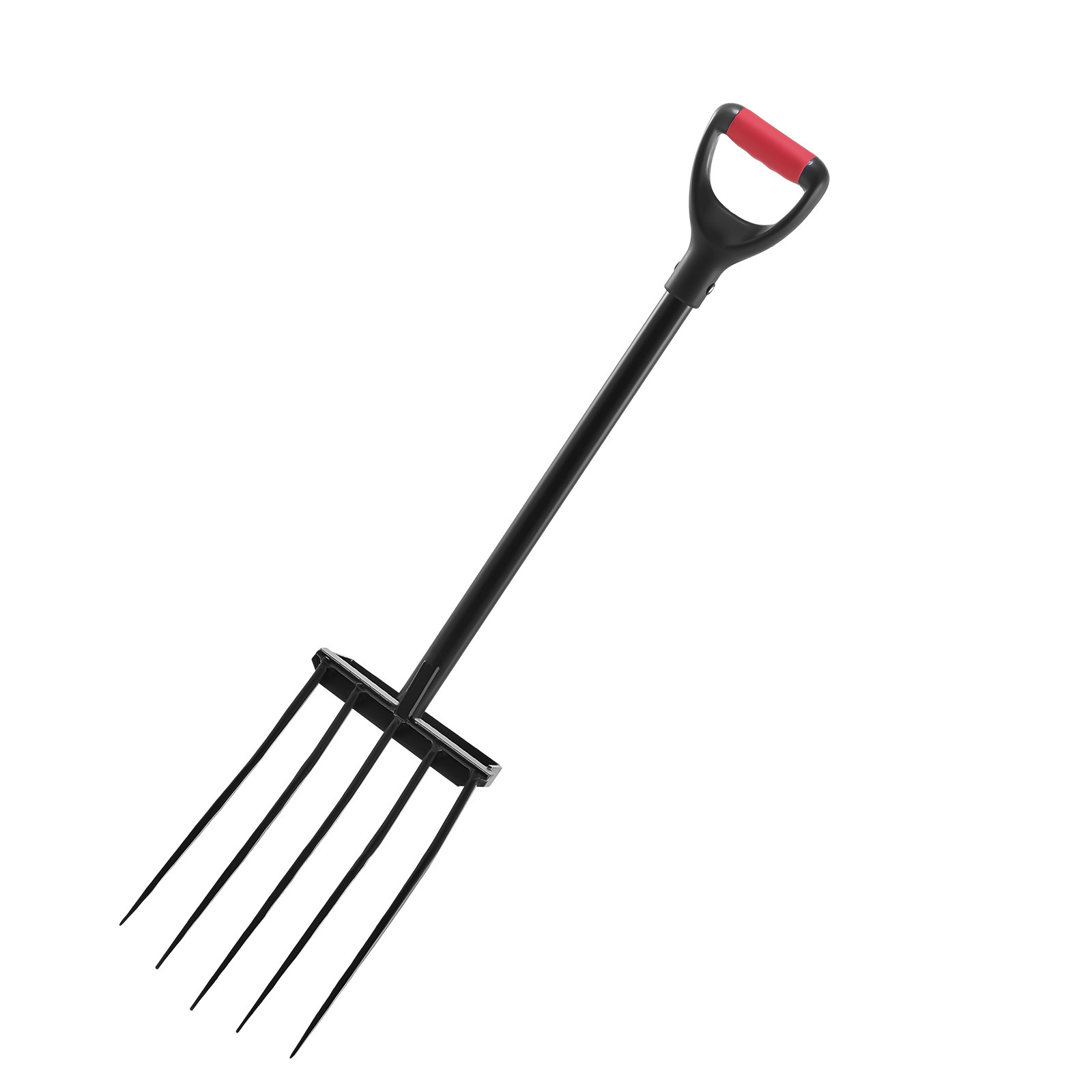 5 Tines Heavy Duty Garden Fork - 41 Inch Metal Handle Spading Pitchfork with Ergonomic Y Grip for Soil Aeration & Digging