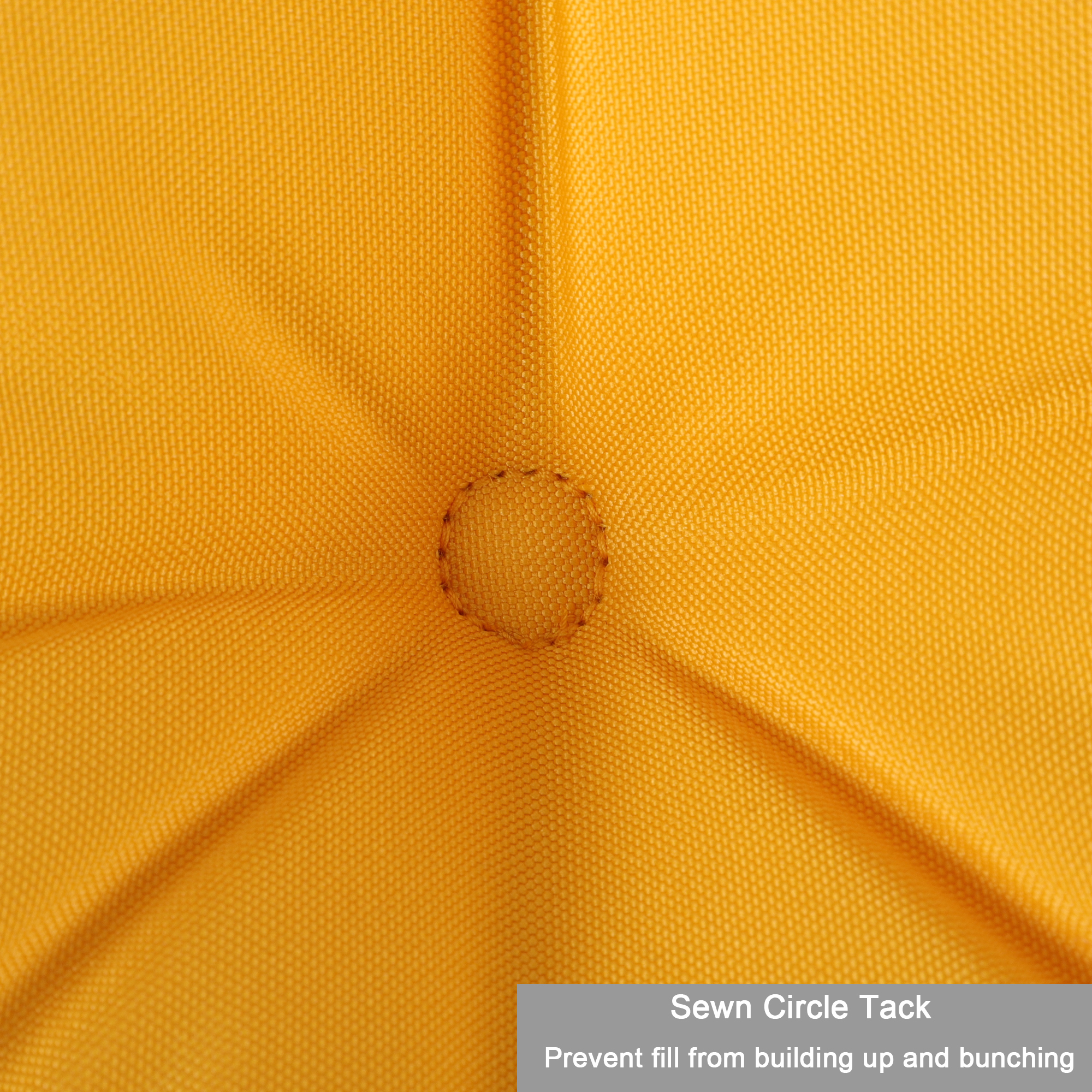 Set of 2 Vibrant Yellow High Back Outdoor Patio Chair Cushions, Tufted Reversible Rocking & Adirondack Seat Pads with Ties