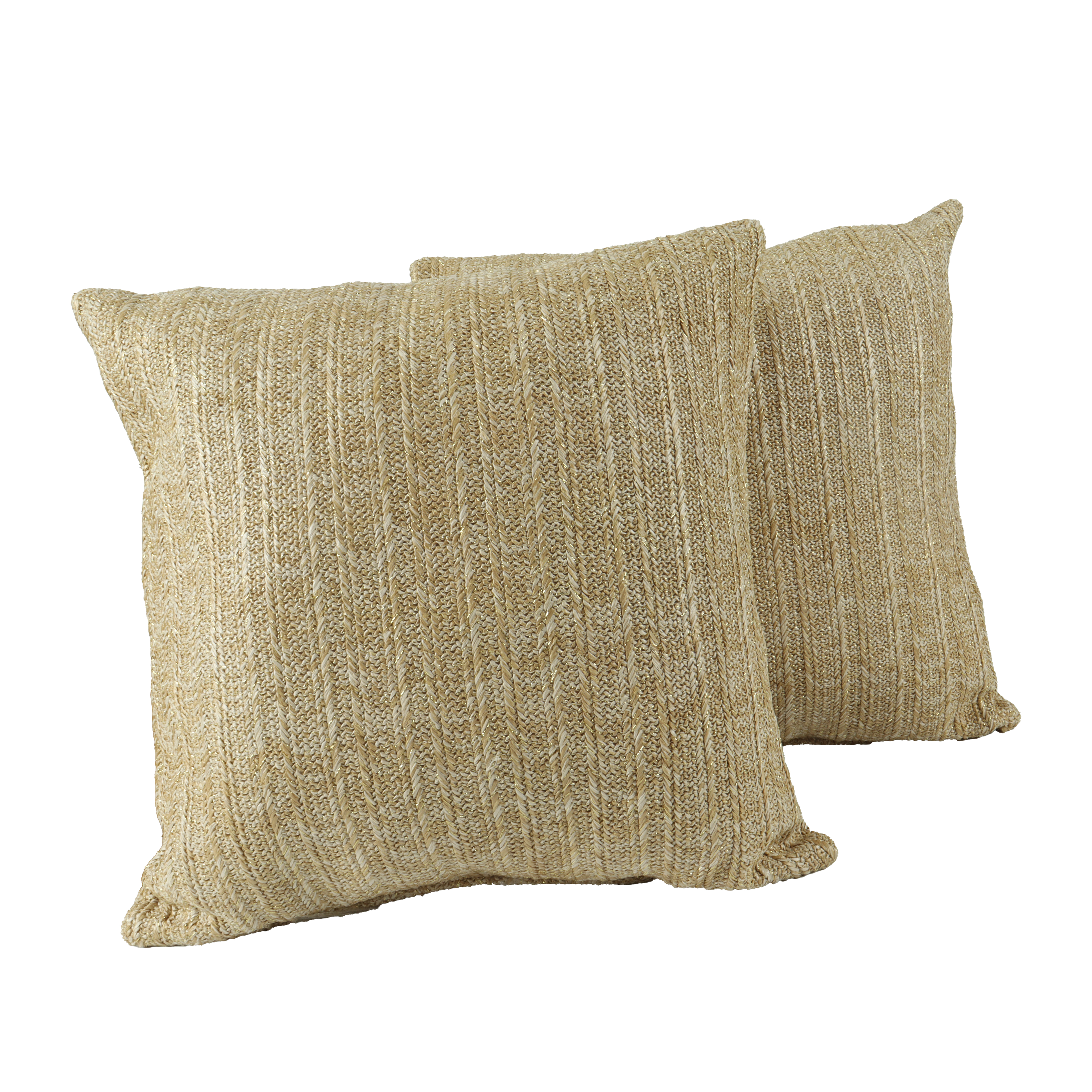 Set of 2 Outdoor Throw Pillows 18x18 - Waterproof Decorative Cushions with Inserts, UV Resistant Patio Furniture Accessories