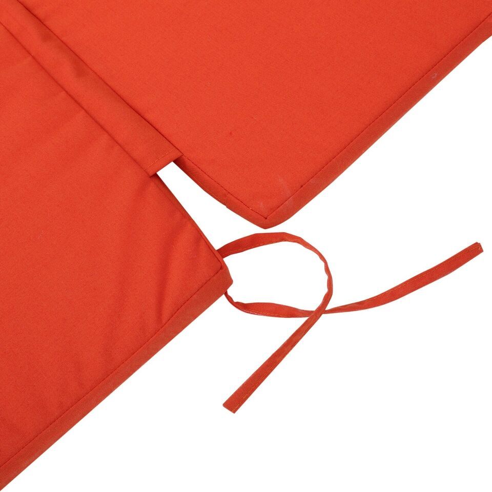 Salem Outdoor Chaise Lounge Cushion Set (2-Pack) - Water-Resistant Patio Furniture Replacement Pads in Vibrant Orange