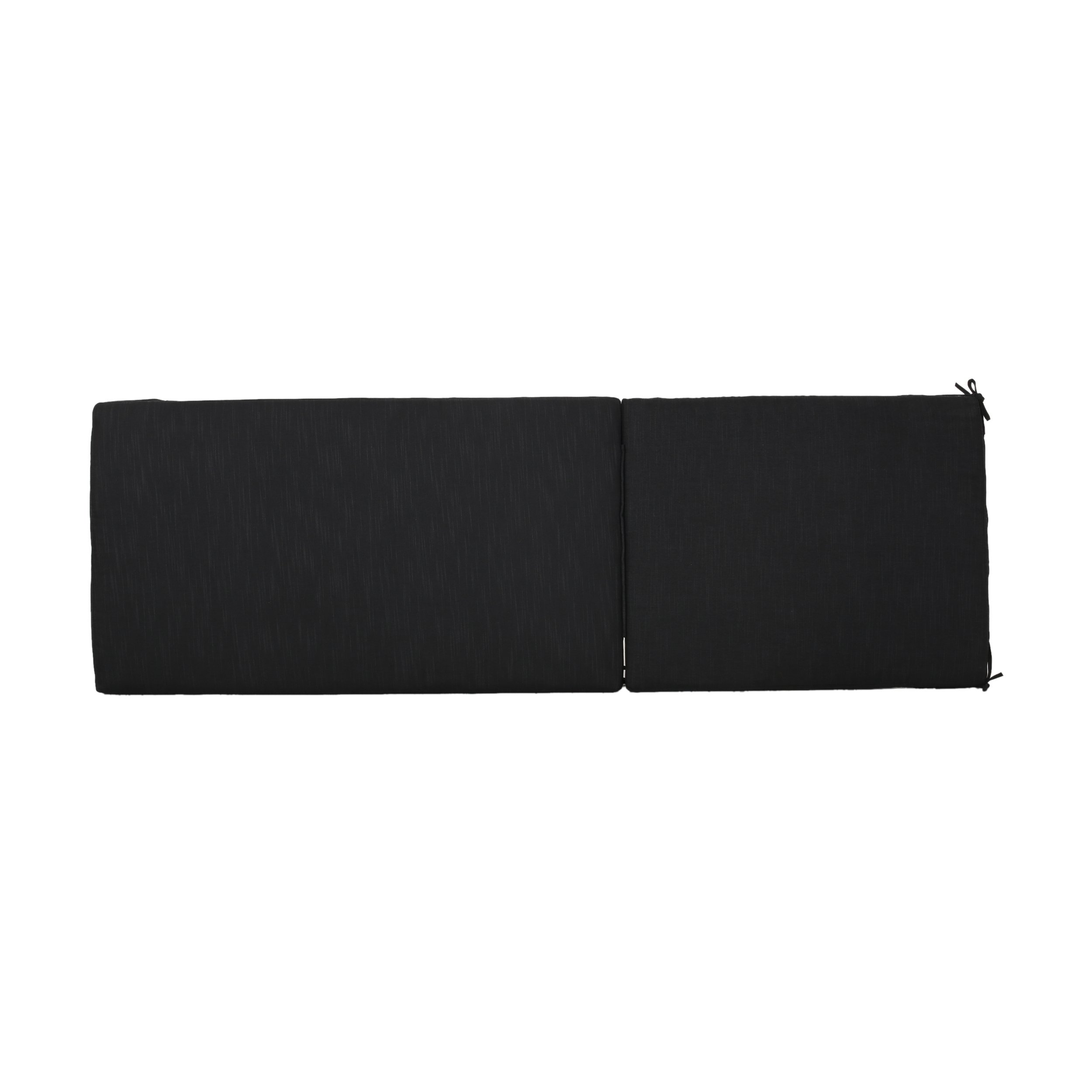 Outdoor Chaise Lounge Cushion - Dark Gray Water-Resistant Patio Lounger Pad with Ties