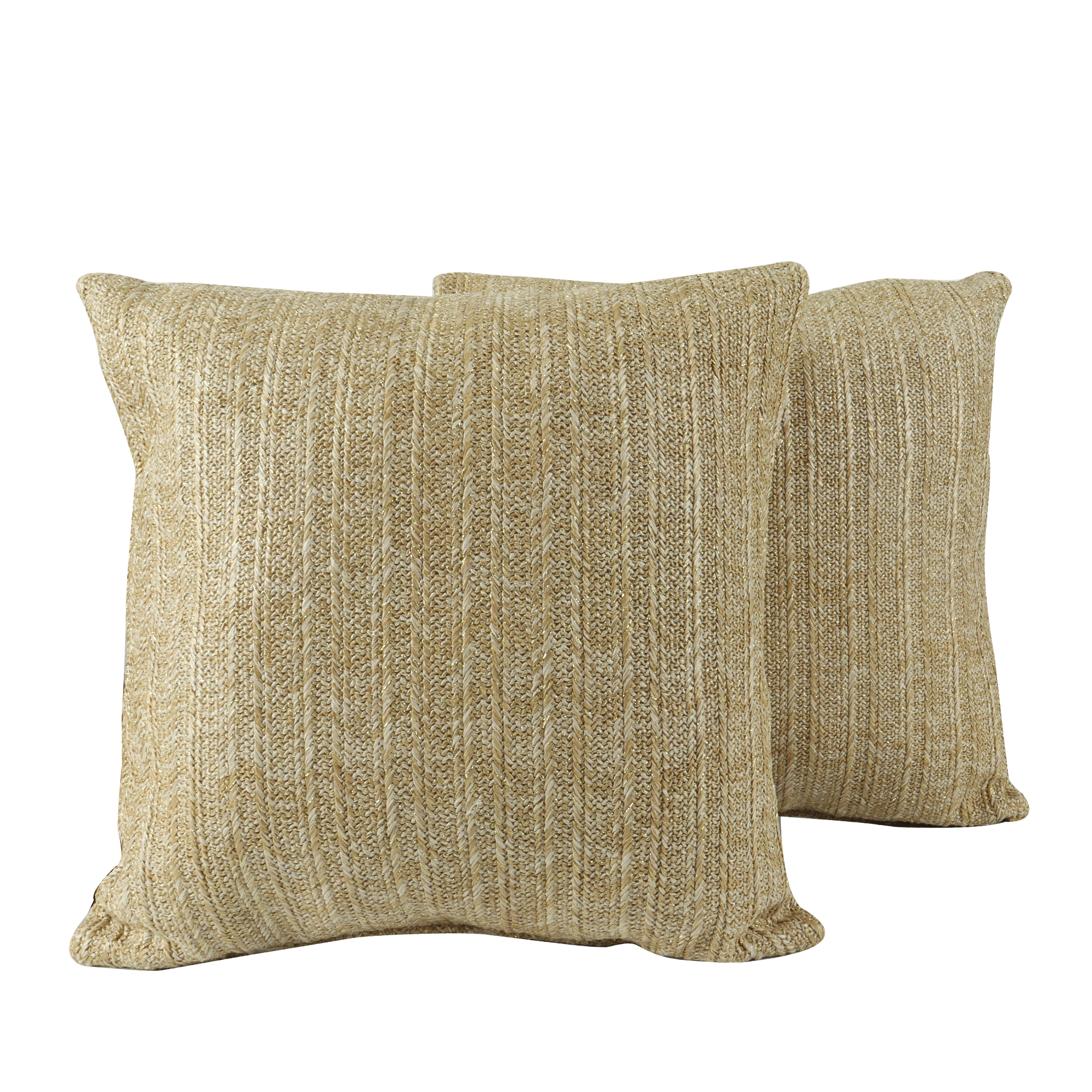 Set of 2 Outdoor Throw Pillows 18x18 - Waterproof Decorative Cushions with Inserts, UV Resistant Patio Furniture Accessories