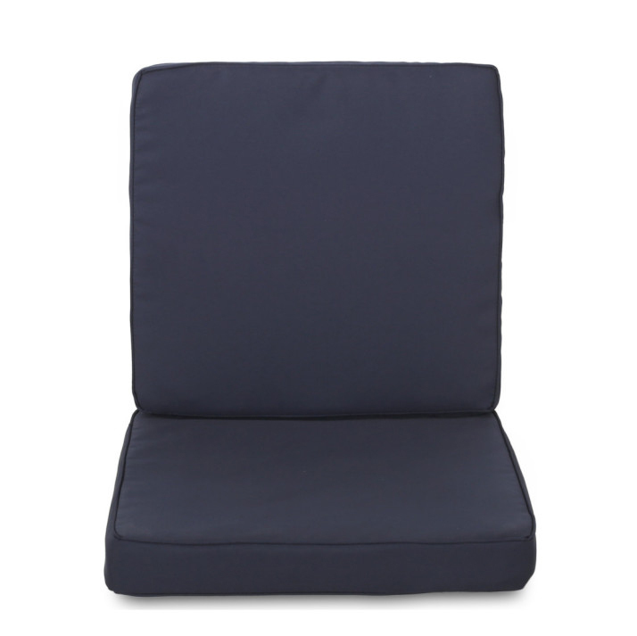 CAROLINA Navy Outdoor Cushion Set - Water-Repellent Patio Furniture Replacement for Loveseat & Club Chairs