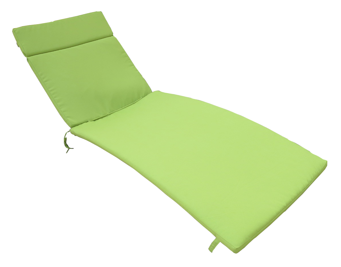 Salem Outdoor Chaise Lounge Cushion - Water-Resistant Patio Replacement Pad with Ties