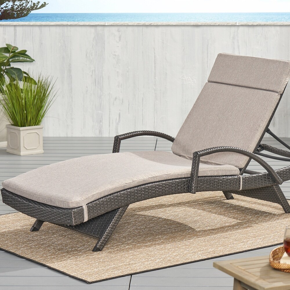 52005.00CUSH-CHR Salem Outdoor Chaise Lounge Cushion Set (2-Pack) - Water-Resistant Charcoal Fabric