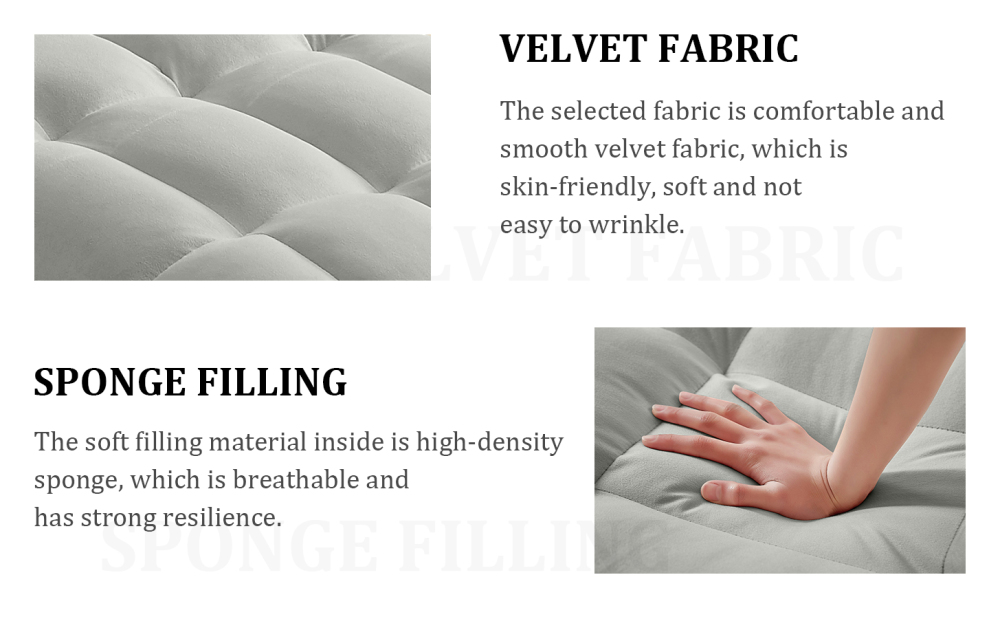 Velvet Convertible Sleeper Chair with USB & Phone Holder - 3-in-1 Adjustable Recliner Sofa Bed for Small Spaces