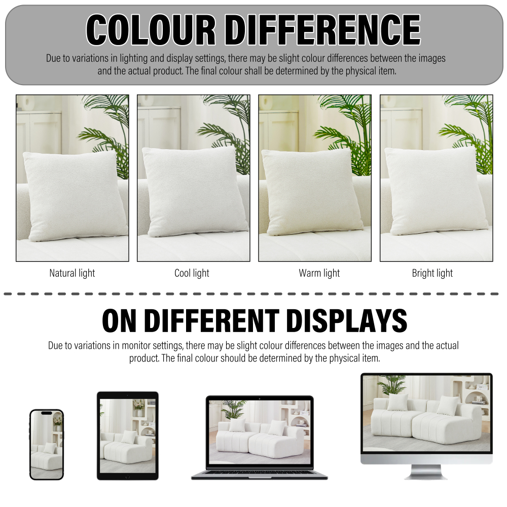 Chenille Curved Sectional Sofa - Modular Semi-Circular Couch with Piano Key Design & 6 Pillows