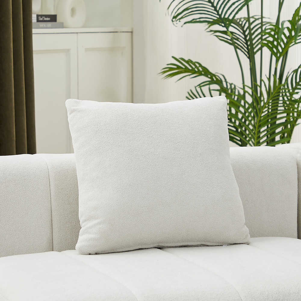 Chenille Curved Sectional Sofa - Modular Semi-Circular Couch with Piano Key Design & 6 Pillows