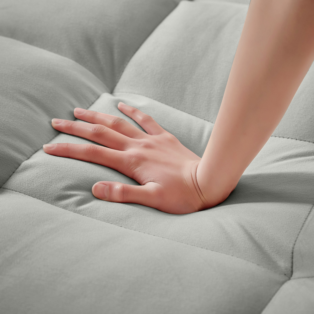 Velvet Convertible Sleeper Chair with USB & Phone Holder - 3-in-1 Adjustable Recliner Sofa Bed for Small Spaces