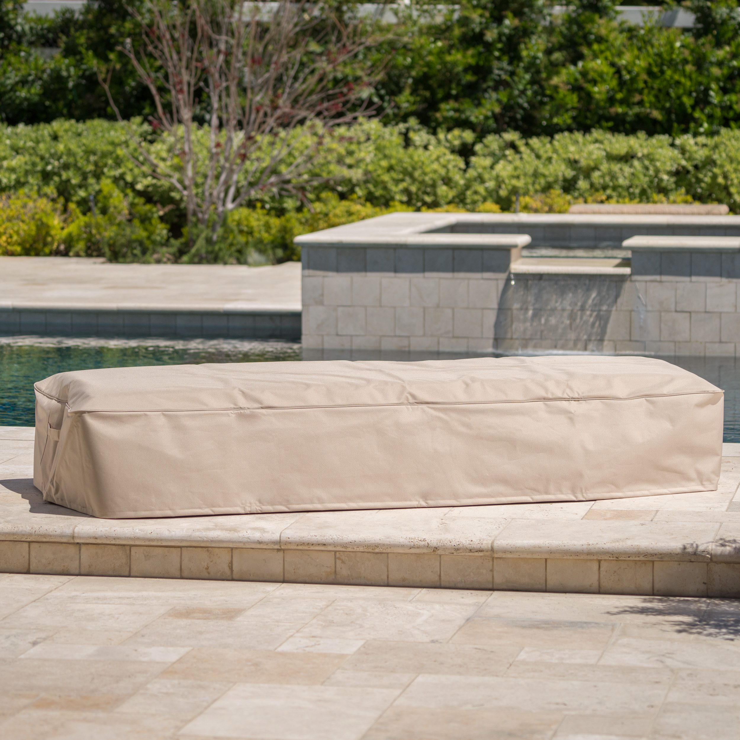 Premium Waterproof Chaise Lounge Cover - Heavy Duty Outdoor Furniture Protector with Drawstring for Patio & Garden