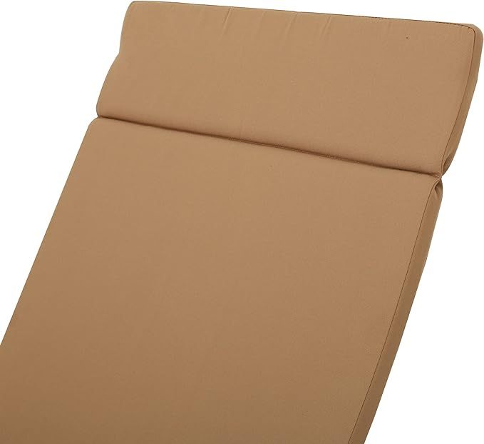 Set of 2 Outdoor Chaise Lounge Cushions - Water-Resistant Patio Replacement Pads with Ties