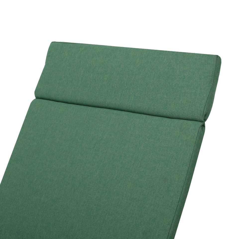 Salem Outdoor Chaise Lounge Cushion - Water-Resistant Patio Replacement Pad in Jungle Green