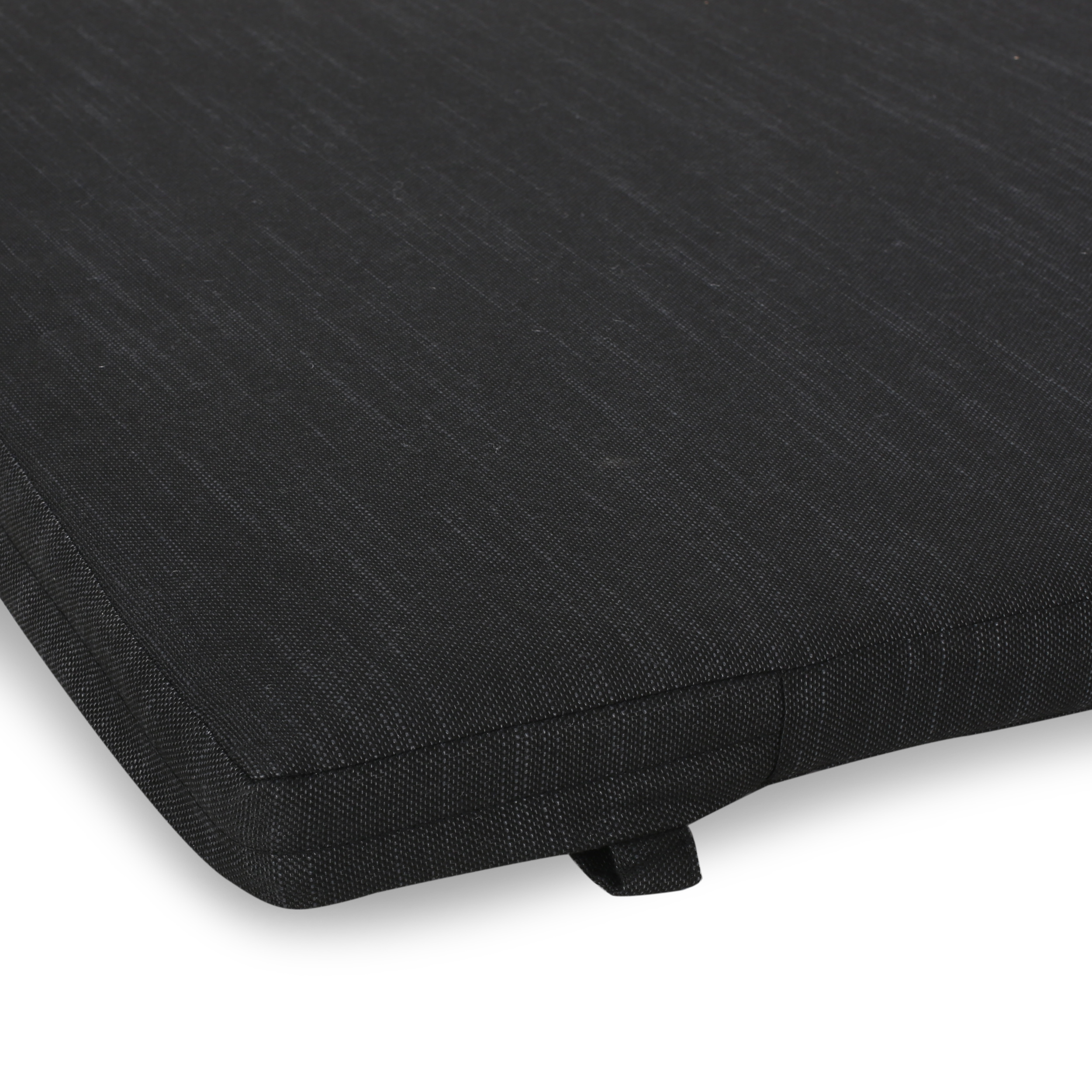 Outdoor Chaise Lounge Cushion - Dark Gray Water-Resistant Patio Lounger Pad with Ties