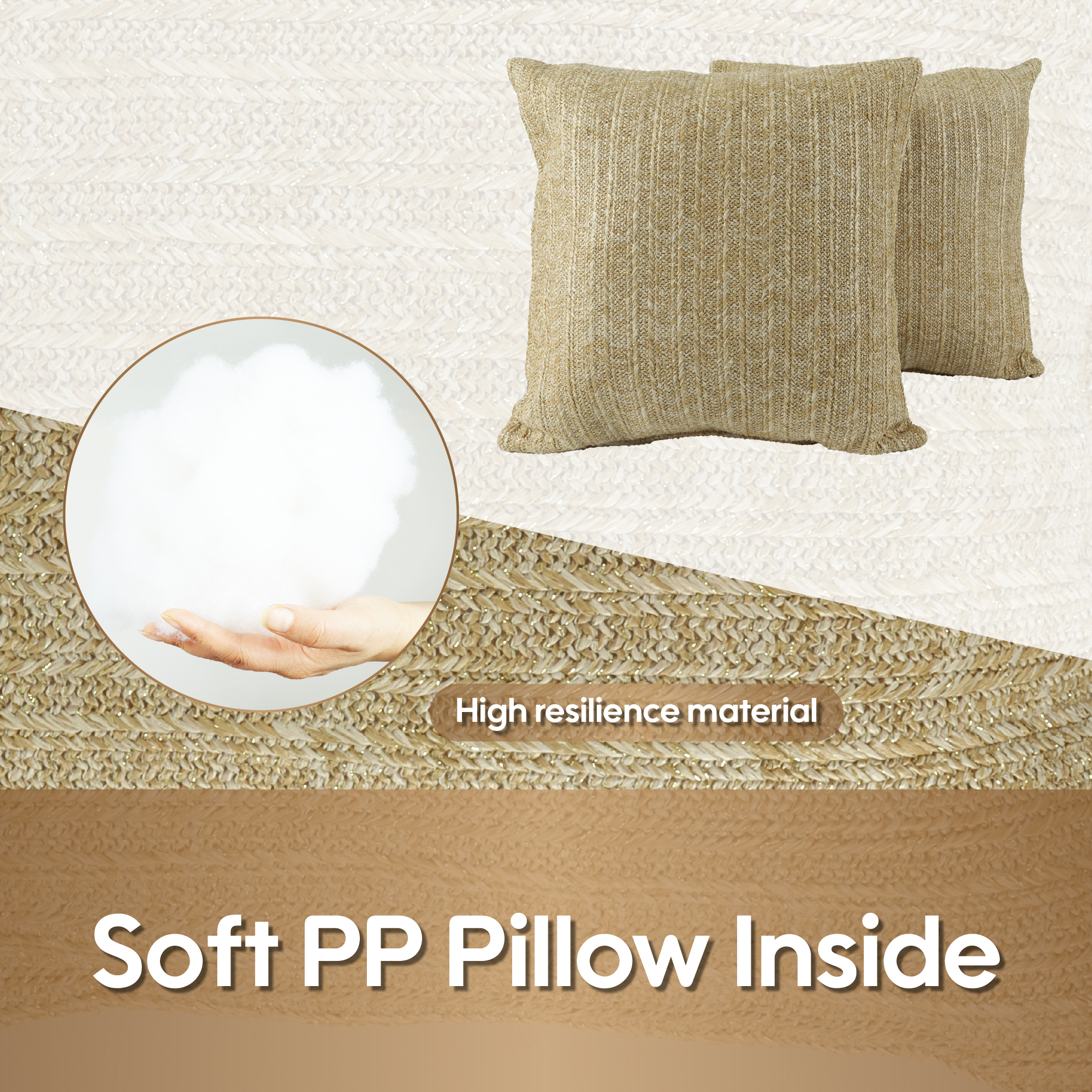 Set of 2 Outdoor Throw Pillows 18x18 - Waterproof Decorative Cushions with Inserts, UV Resistant Patio Furniture Accessories