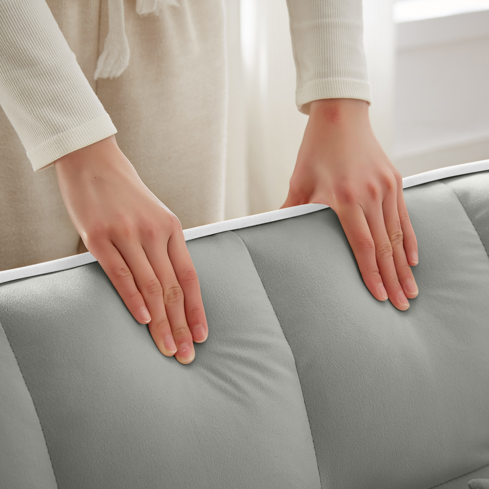 Velvet Convertible Sleeper Chair with USB & Phone Holder - 3-in-1 Adjustable Recliner Sofa Bed for Small Spaces