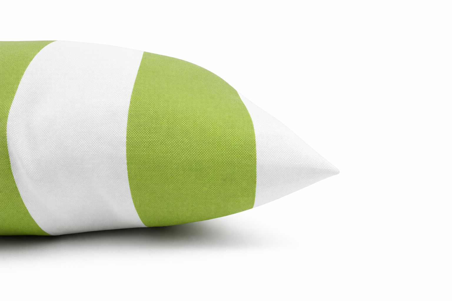 Set of 2 Outdoor Throw Pillows - Waterproof & Fade-Resistant Patio Cushions with Green & White Stripes for Garden, Porch, and Poolside Furniture (18x18 Inch)