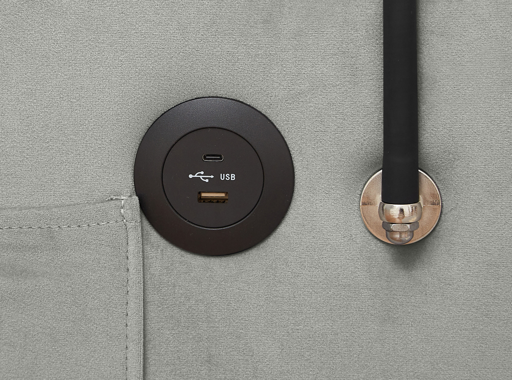 Velvet Convertible Sleeper Chair with USB & Phone Holder - 3-in-1 Adjustable Recliner Sofa Bed for Small Spaces