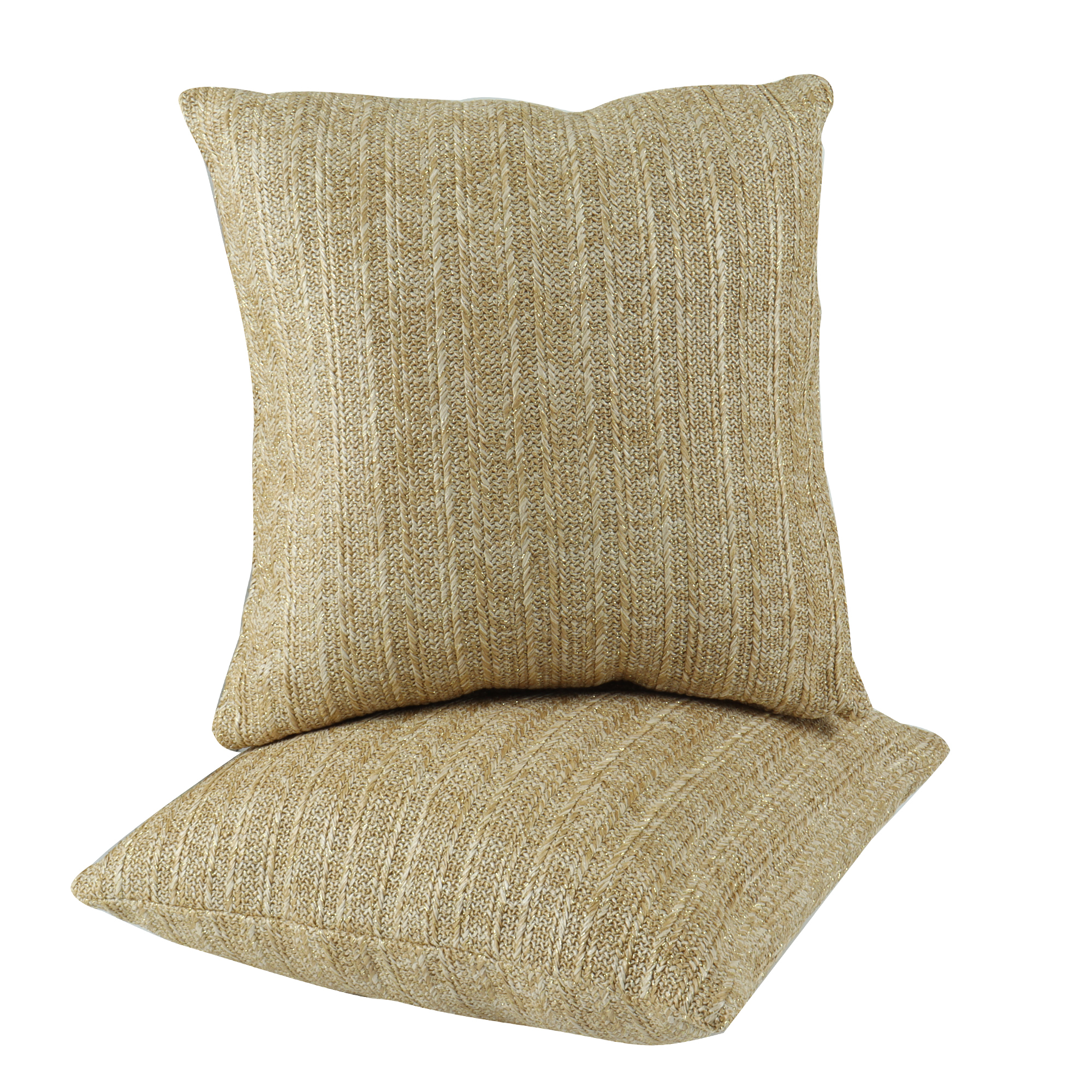 Set of 2 Outdoor Throw Pillows 18x18 - Waterproof Decorative Cushions with Inserts, UV Resistant Patio Furniture Accessories