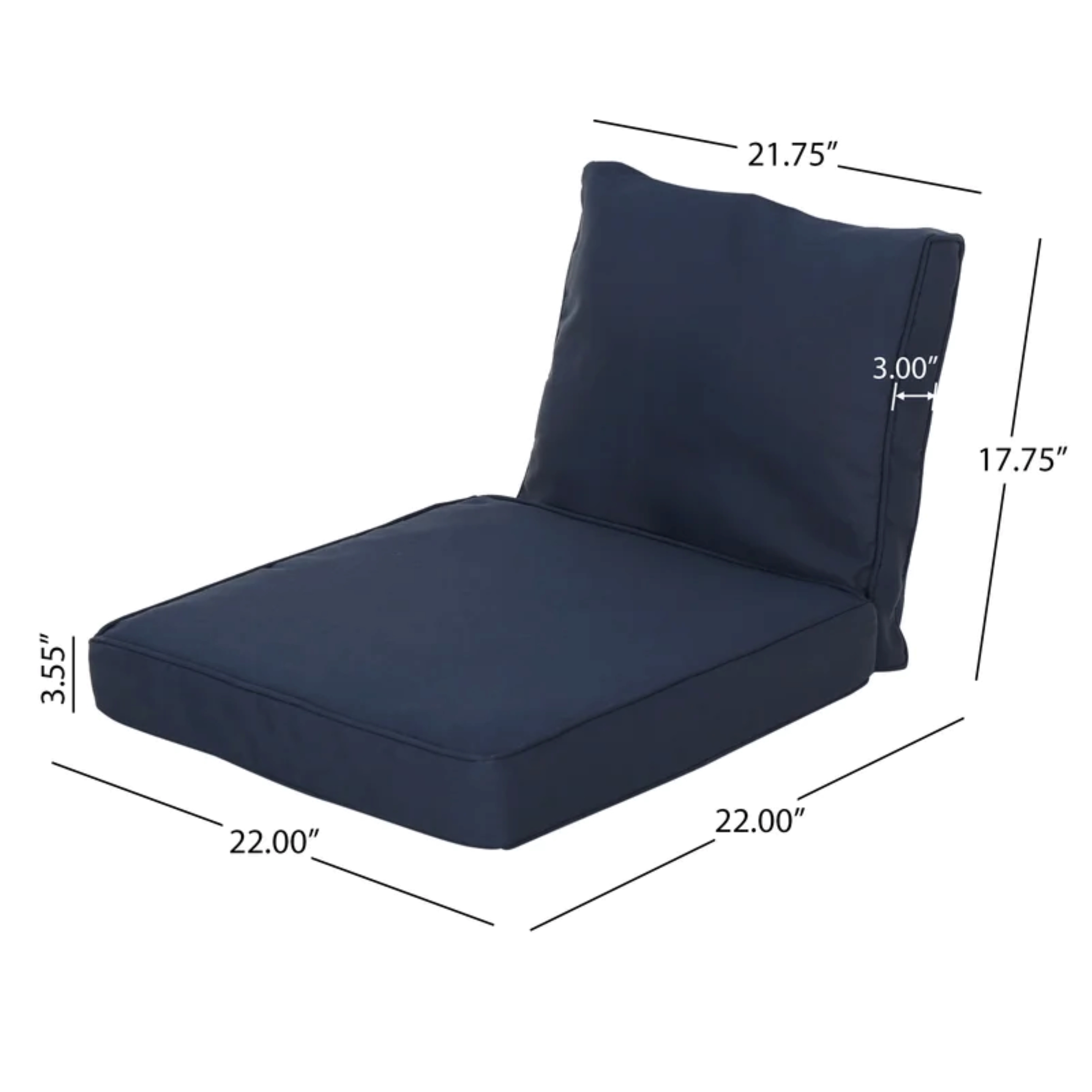 Navy Outdoor Cushion Set for Patio Furniture - Water-Resistant Replacement Seat & Back Cushions