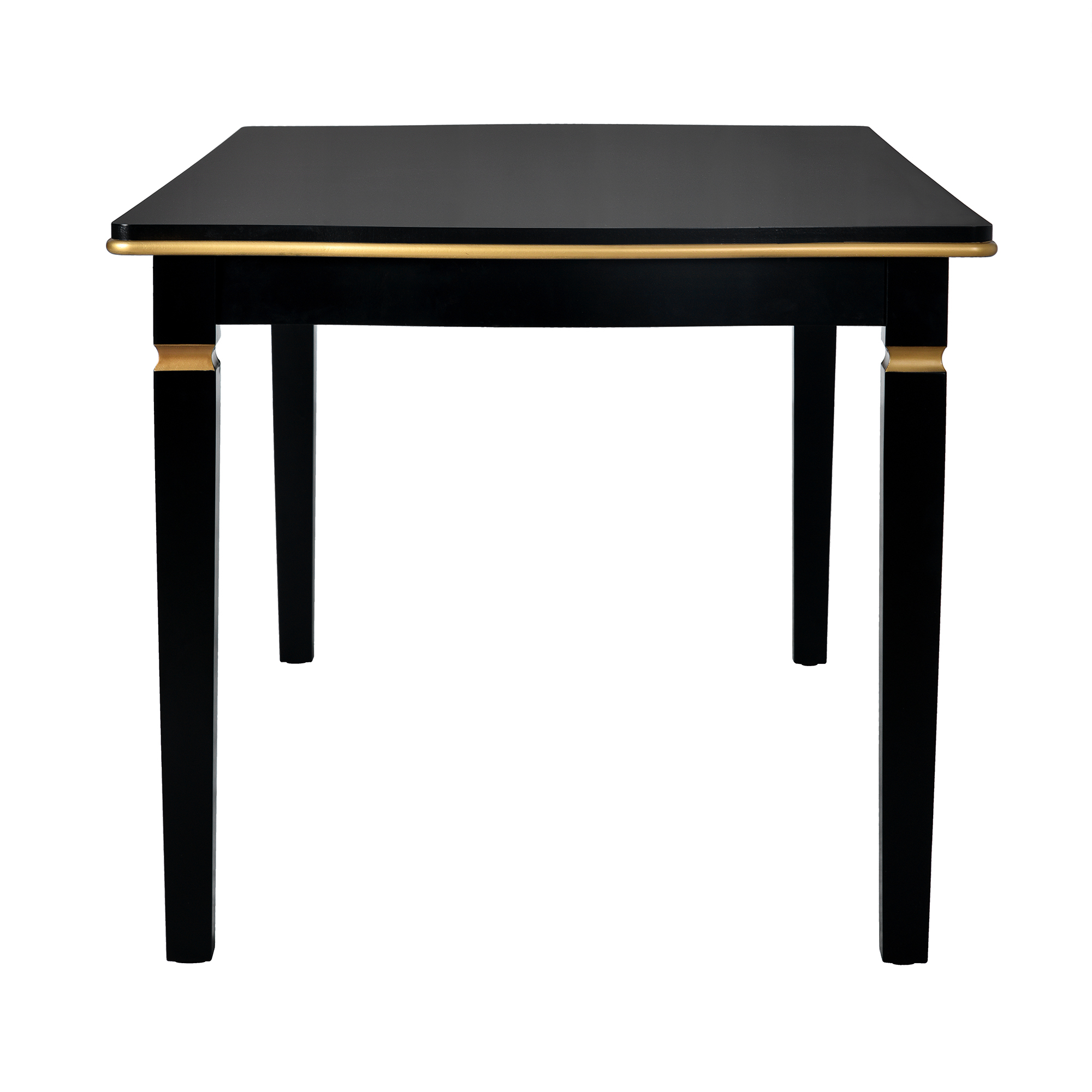 Elegant 6-Piece Dining Table Set with Bench - Modern Black Rectangular Kitchen Table & 4 Tufted High-Back Chairs for Farmhouse Home Decor