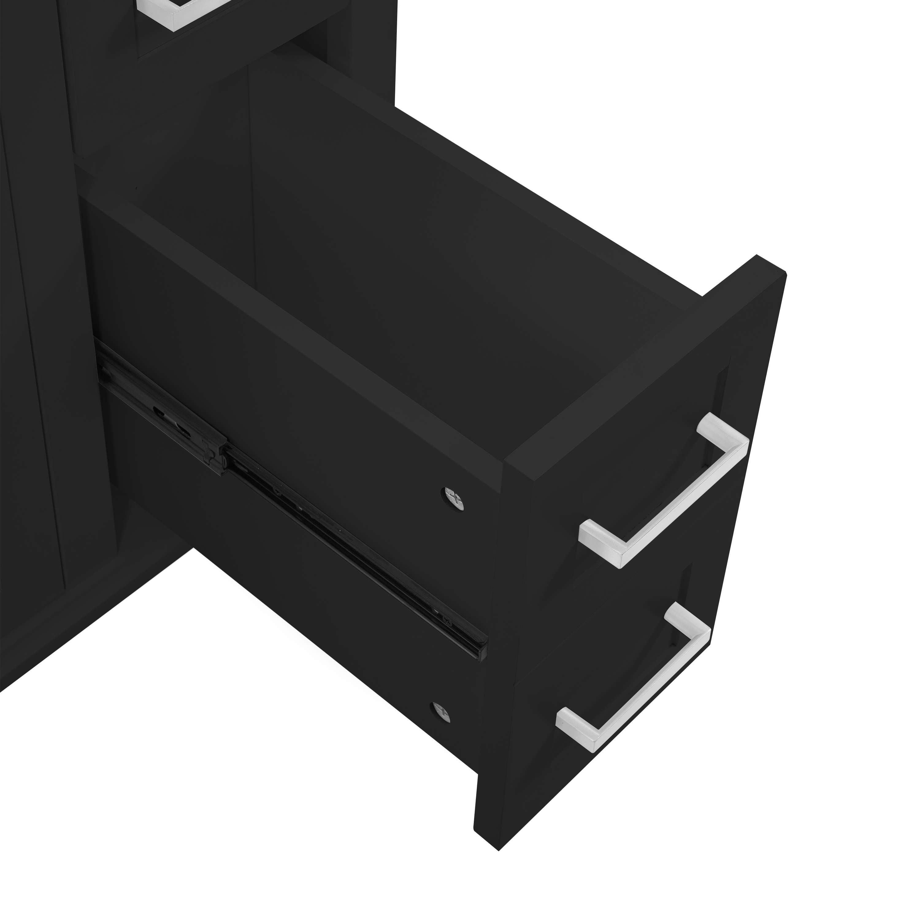 30" Modern Black Bathroom Vanity with Ceramic Sink, Solid Wood Storage Cabinet & Soft-Close Doors for Small Spaces
